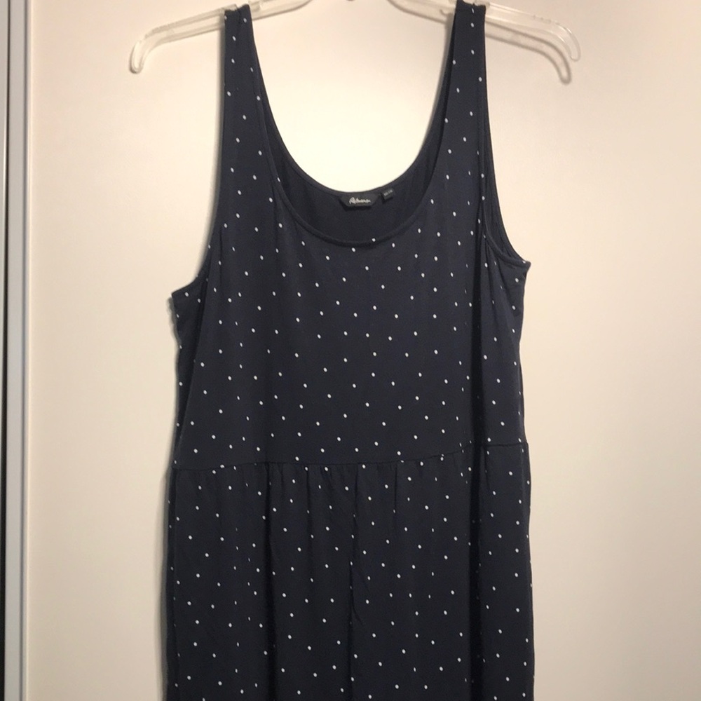 Navy Polka Dot Tank Dress